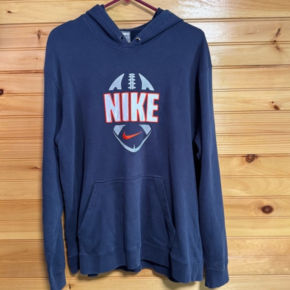 Nike Football Navy Blue Hoodie Large